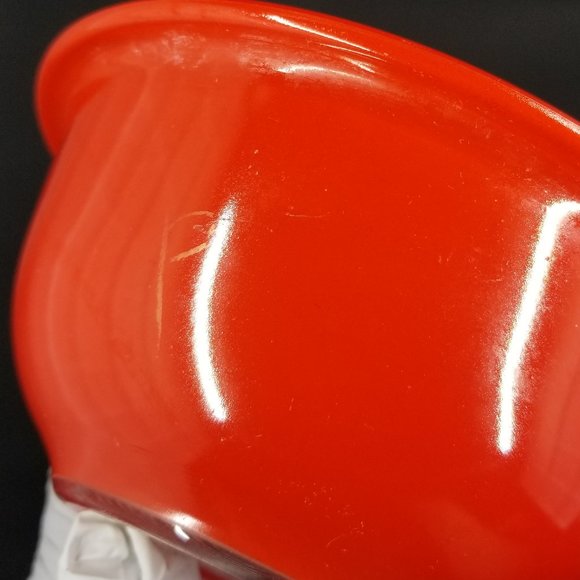 PYREX 322 1L Red Mixing Bowl Clear Bottom Vintage 1980s [ 1st of 2 ] - Picture 6 of 10